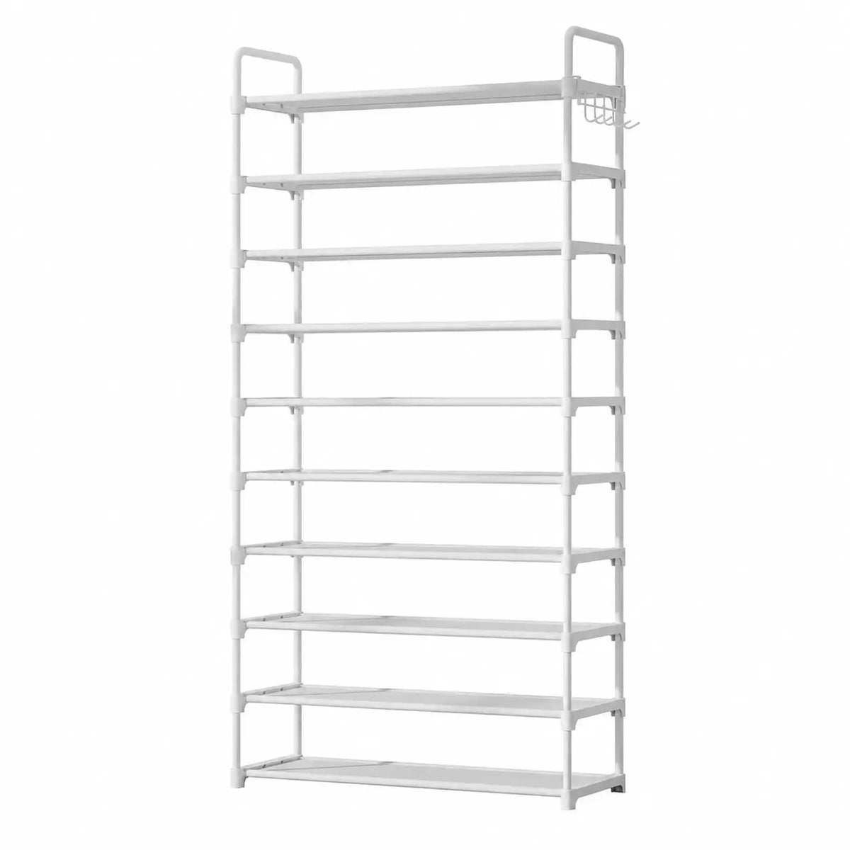 10-Tier Shoe Rack Organizer – Freestanding Shoe Storage Shelf with Side Handles for Entryway & Closet