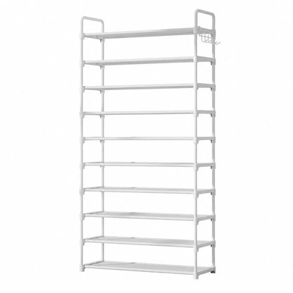 10-Tier Shoe Rack Organizer – Freestanding Shoe Storage Shelf with Side Handles for Entryway & Closet